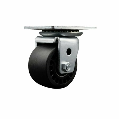 SERVICE CASTER Low Profile Glass Filled Nylon 3'' Wheel Top Plate Swivel Caster SCC-04S311316-GFNB